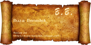 Buza Benedek névjegykártya