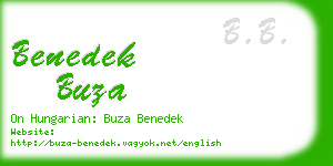 benedek buza business card